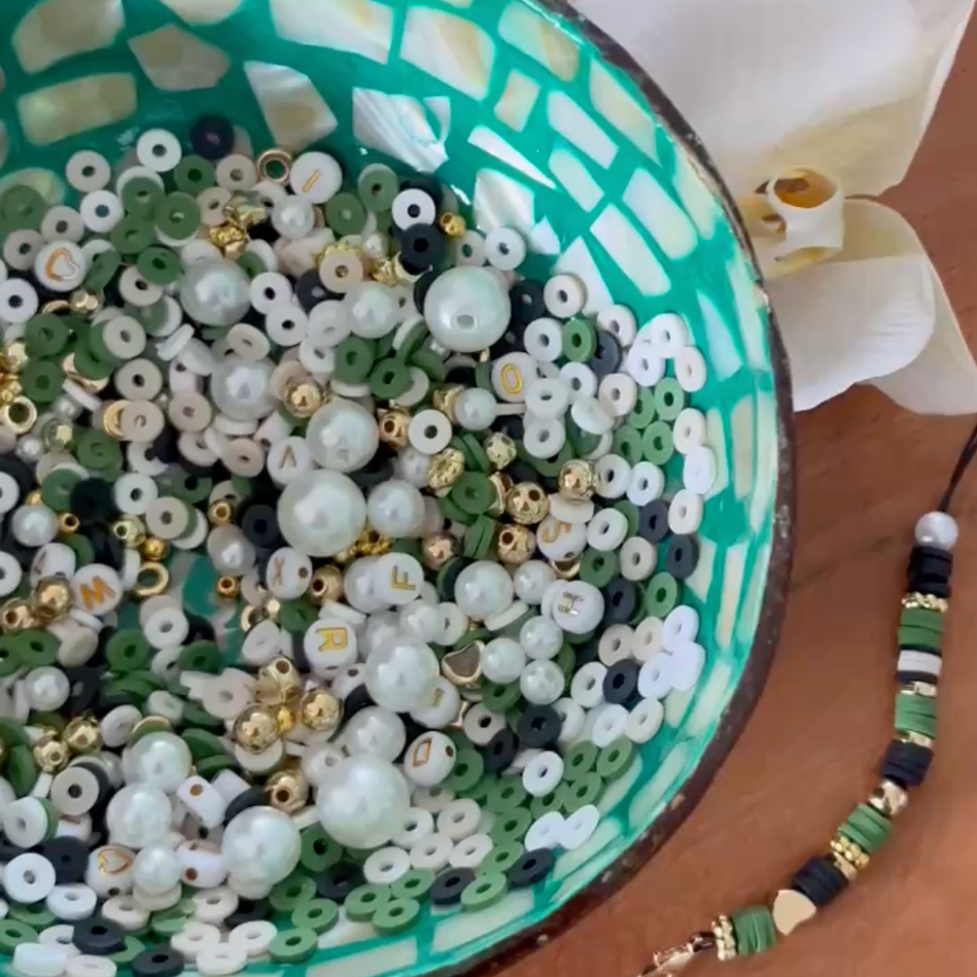 Kit bracelets & colliers - Bohème Vert Olive