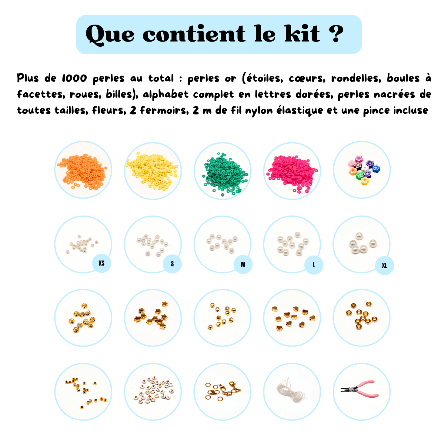 Kit bracelets & colliers - Kids Orange