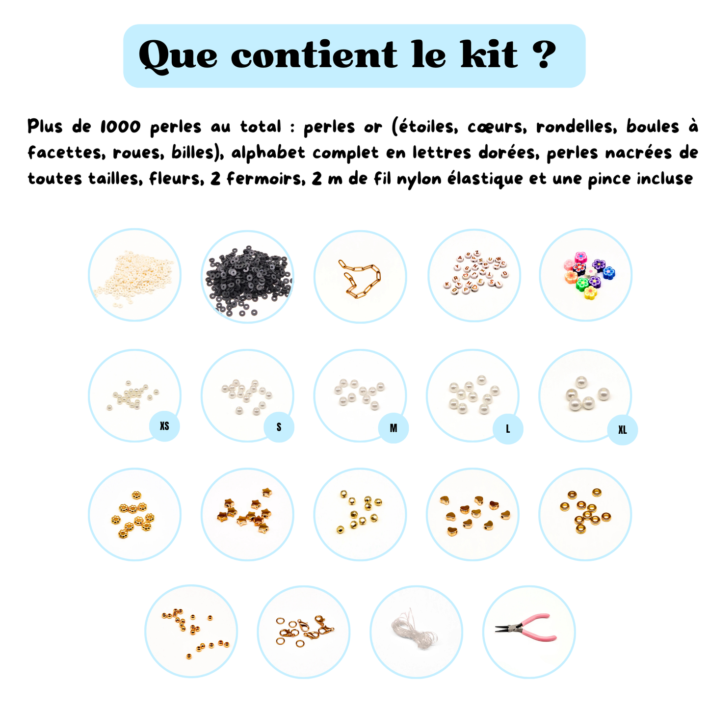 Kit bracelets & colliers - Trésor des dunes Blanc