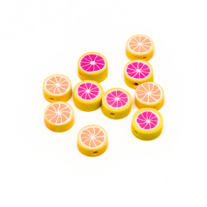 Perles fruits & Fleurs - Lot de 10 pièces