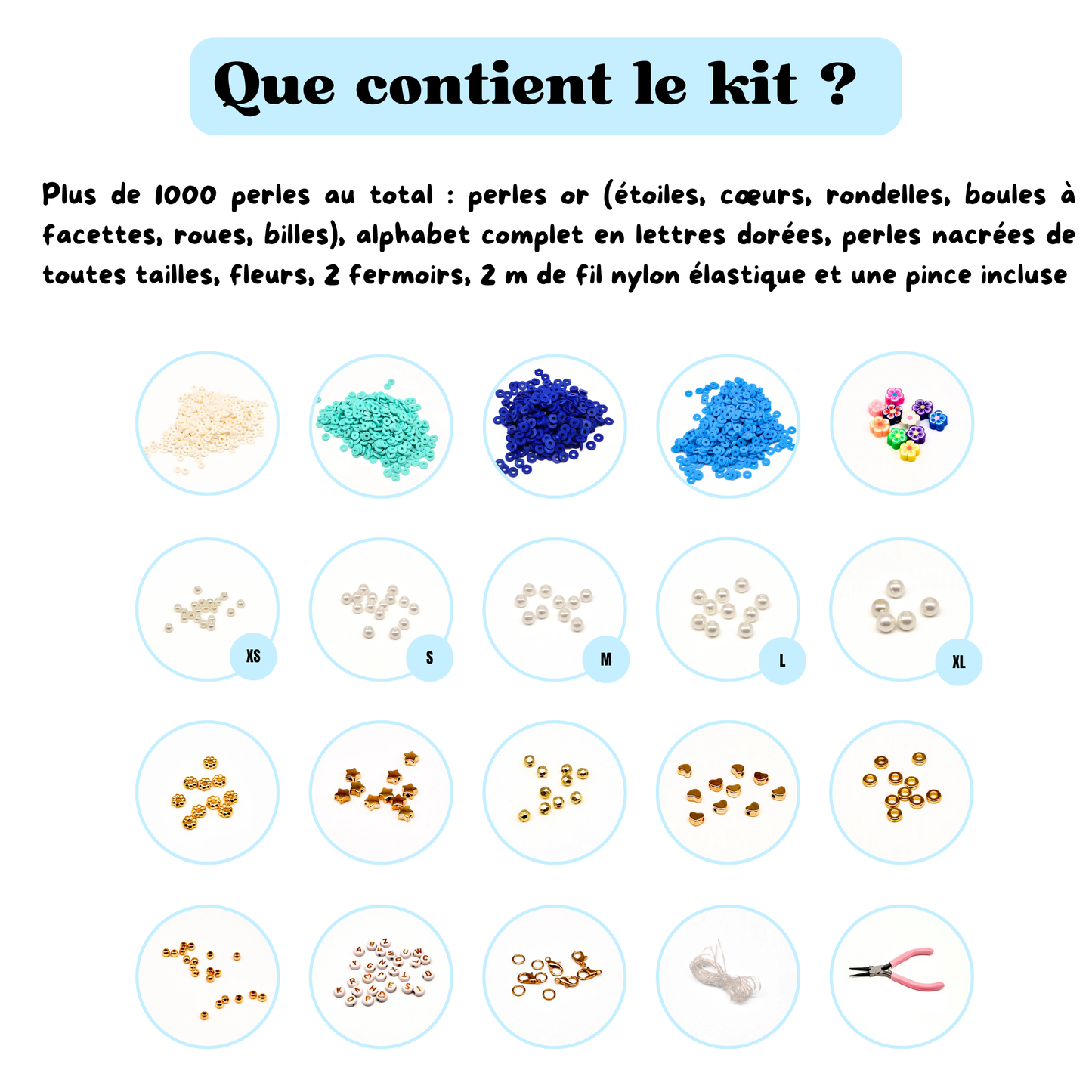 Kit bracelets & colliers - Mer du Sud Turquoise